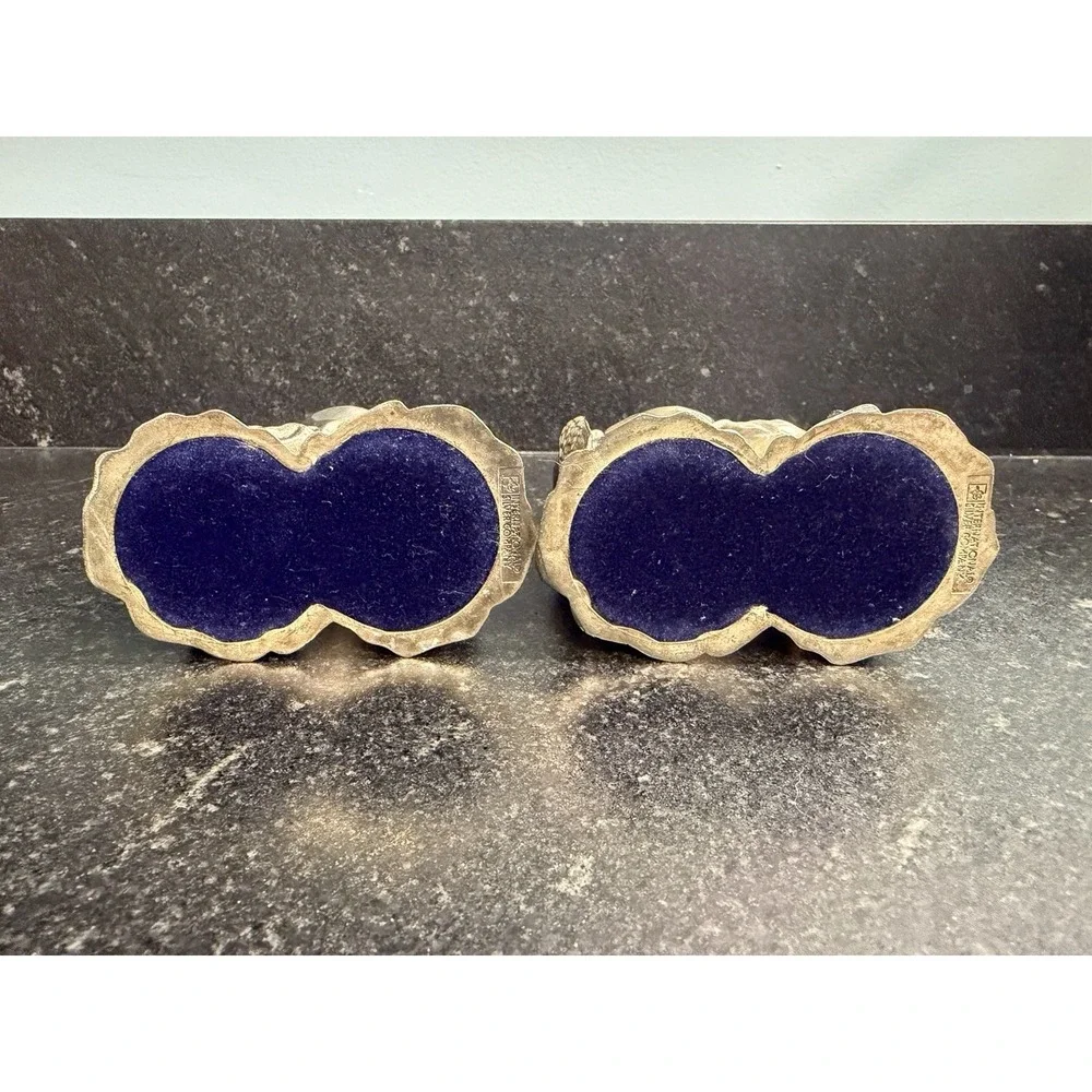 Vintage International Silver Co. Angel Candle Holders Pair‎ Cherub Winged 3.5
